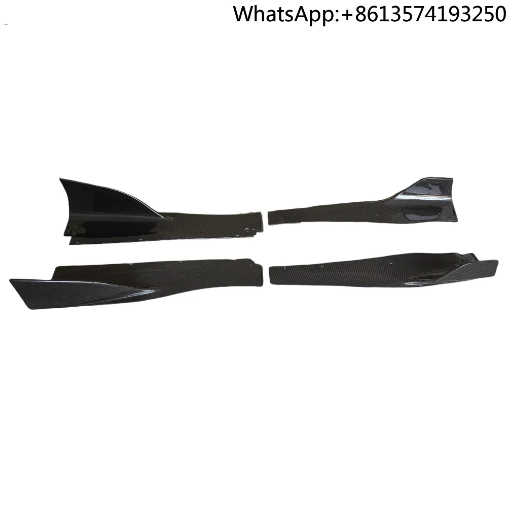 

For High Glossy Carbon Fiber Car Bumper Side Skirt For McLaren 720S FR Style Body Kits Rocker Panels