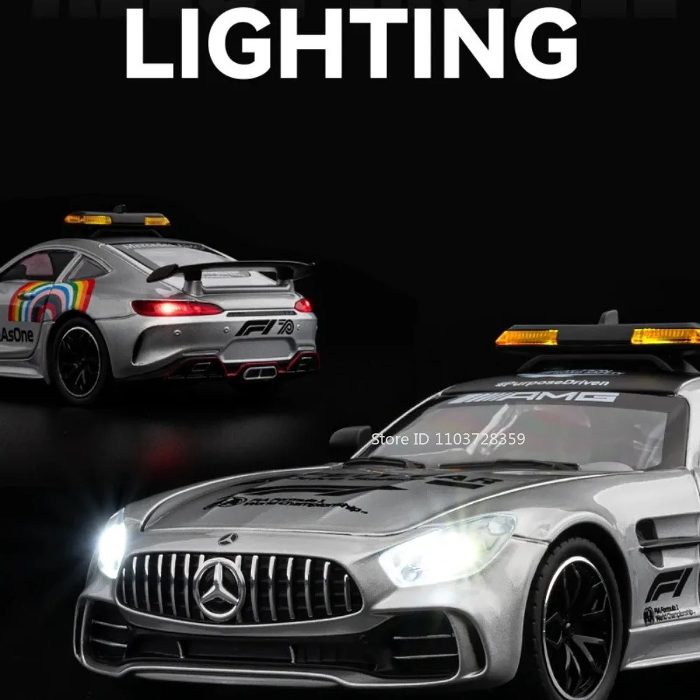 1:24 GTR Sportwagen Model Speelgoed Legering Diecast EEN Supercars Geluid Licht Trek Deuren Geopend Racing Voertuigen voor Jongens Geschenken