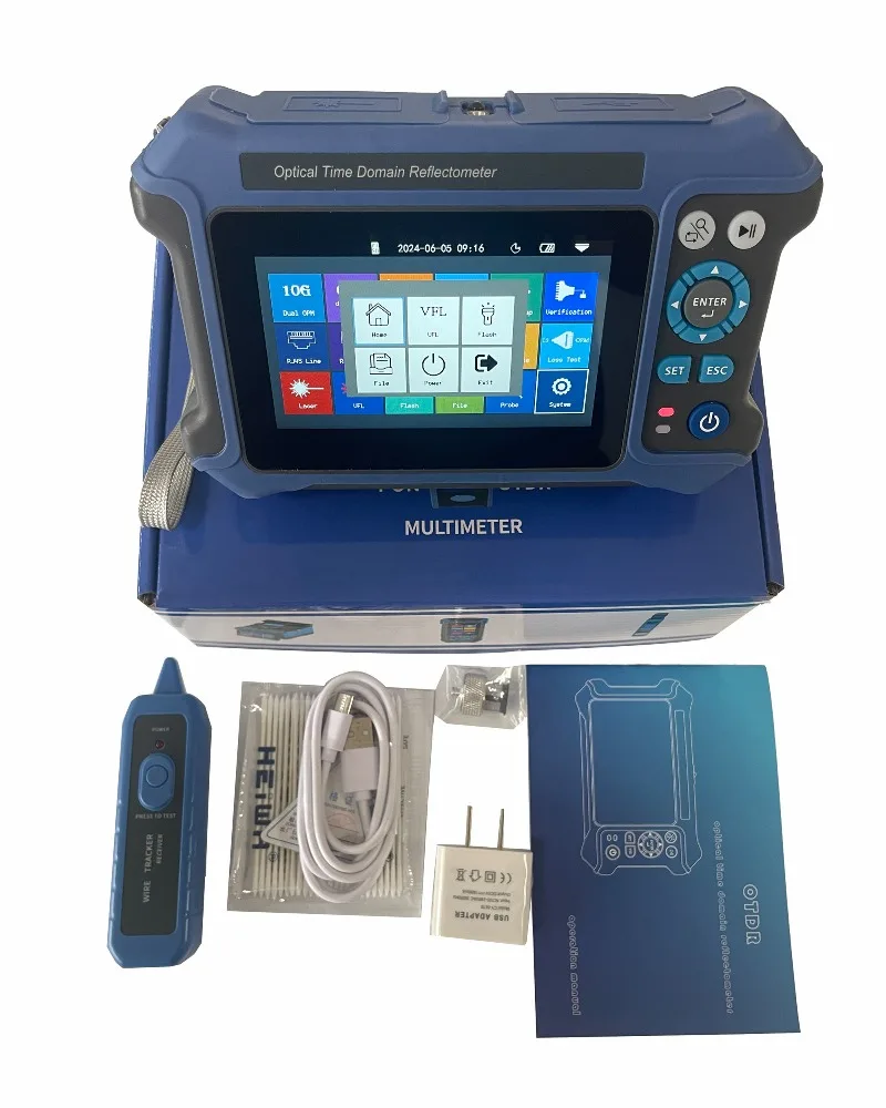 

Fiber Optic Tool Kit OT340 Time Domain Reflectometer TFT 4.3-inch Touch Screen 16 in 1 MINI OTDR NK3200 Otdr Exfo Lan Tester