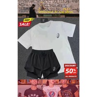 Summer Sports Track and Field Training Short Sleeve Shorts Suit Men's and Women's Sports Fitness Running Marathon Mens Clothes