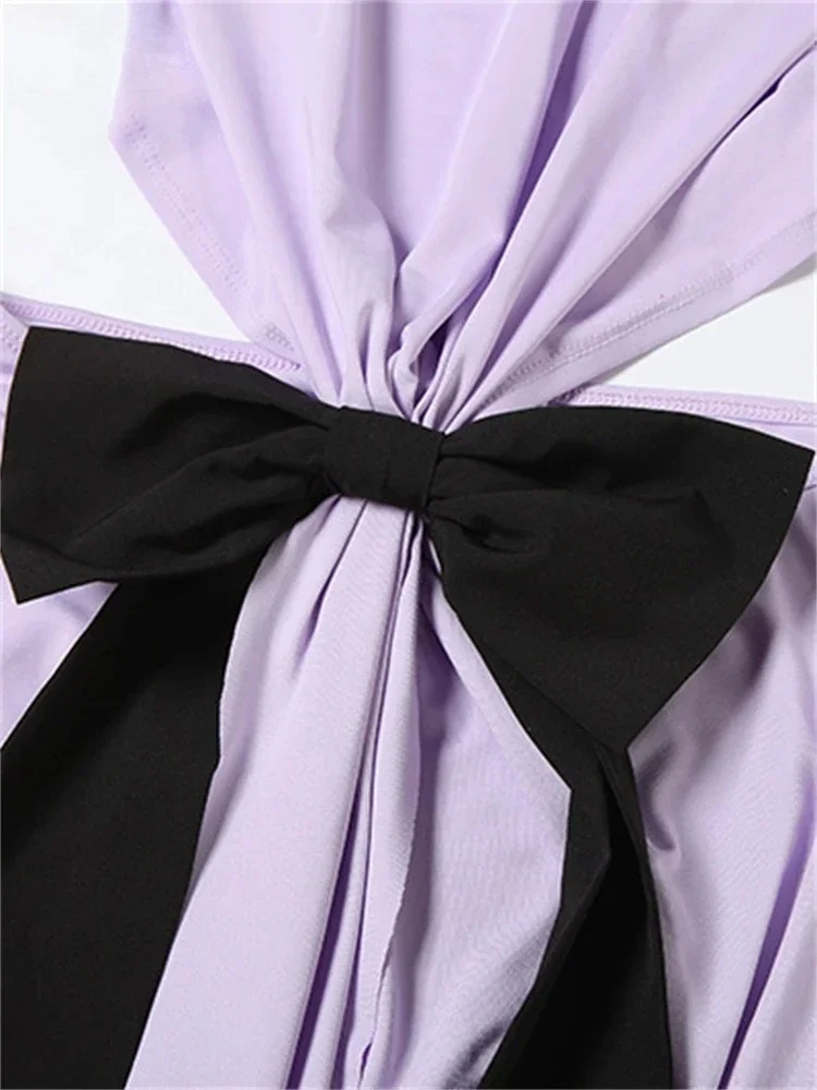 Elegante Frauen Kleidung Sexy Abend Party Niedrige Taille Langes Kleid Nachtclub Bogen Bodycon Aushöhlen Sommer Rückenfreies Kleid