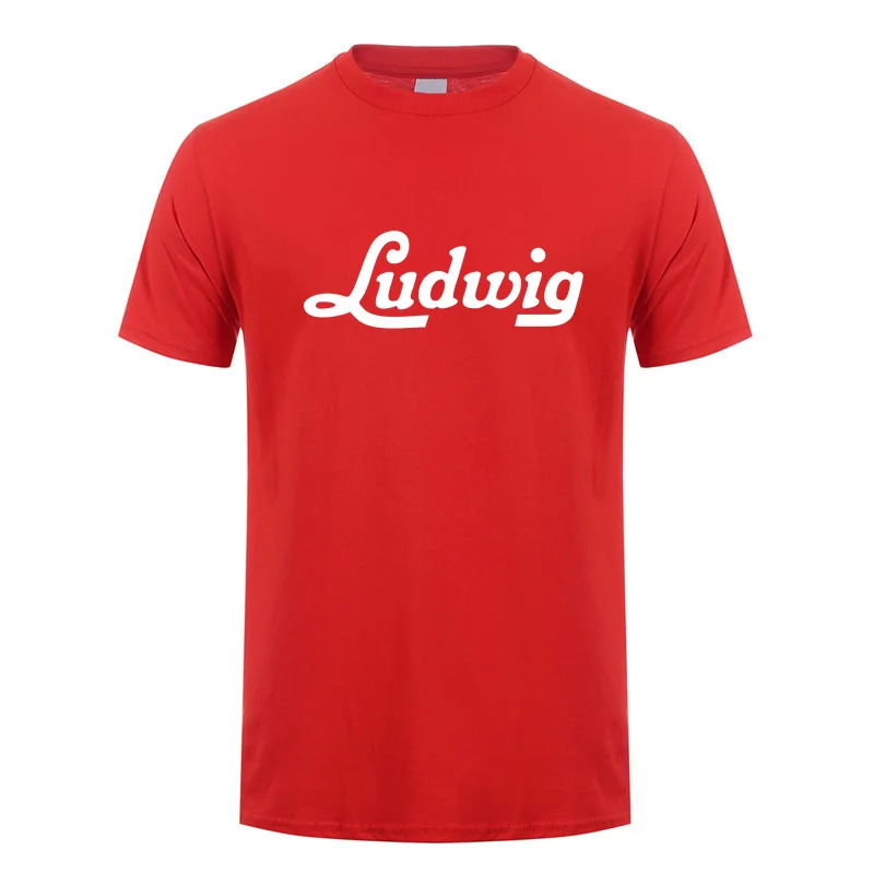 New Ludwig Drums Music Instrument T Shirts Men Cool Short Sleeve Ludwig Drums Tshirt Cotton Casual Tee Tops Man Clothes LH-442