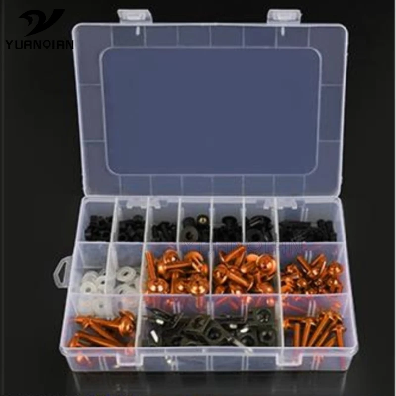 

202PCS Motorcycle Complete Fairing Bolts Kit Screws Nut For KAWASAKI VERSYS 650 300 400 650 ZX6R VULCAN S 650 ZX10R KLX250