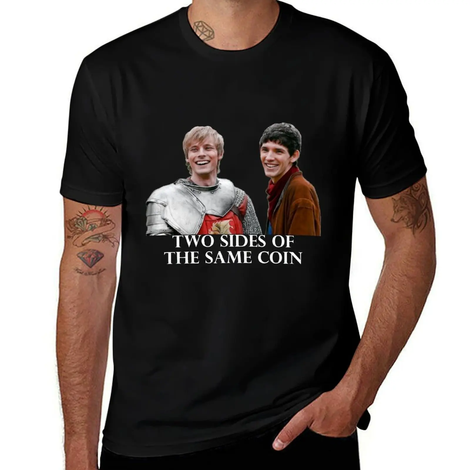 

merlin and arthur (bbc) T-Shirt Basic Lightweight Short Sleeve Tee