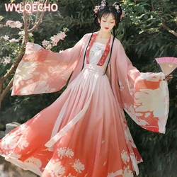 Hanfu Green Red Summer Costume Woman Chinese Traditional Ancient Dress Oriental Princess Dress Elegance Tang Dynasty Dance Wear