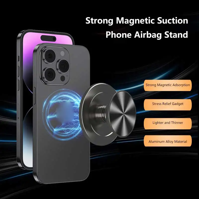 

Складной магнитный держатель для телефона Samsung, крепление-кольцо для MagSafe iPhone, магнит N52, расширяющаяся подставка для пальца