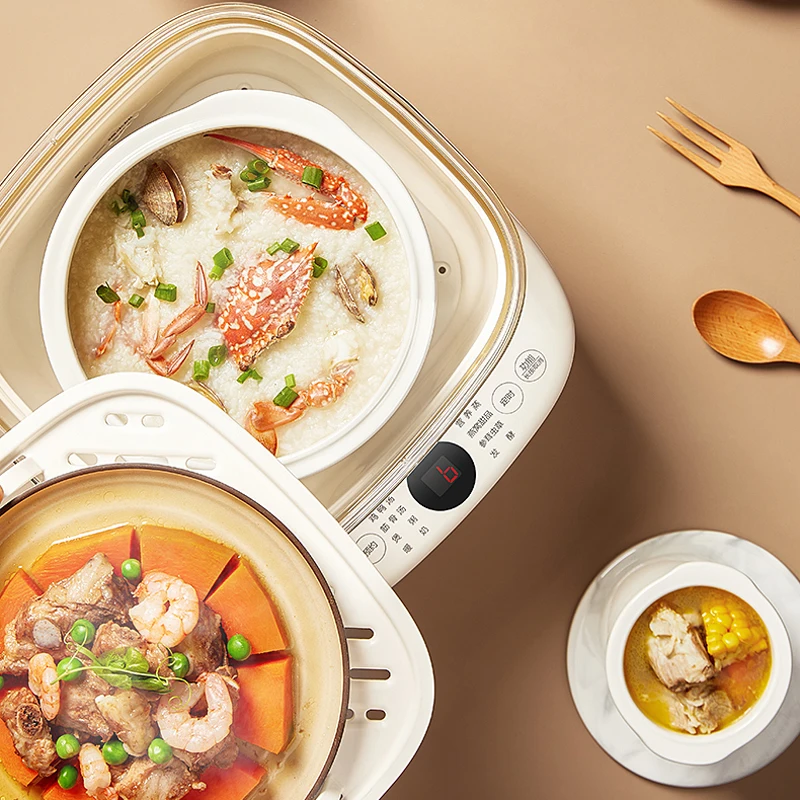 Electric Stew Pot Electric Steamer Stewed Household Porridge Artifact Bird's Nest Special Automatic Pot Cooker 220V - Image 2