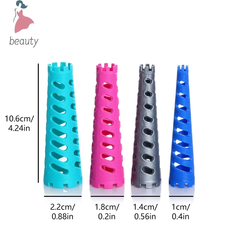 12 Teile/satz Haar Waver Keine Hitze Kegel Form Lockenwickler Extra Dicke Curling Bars Kalte Dauerwelle Flexi Stangen 10,6 cm