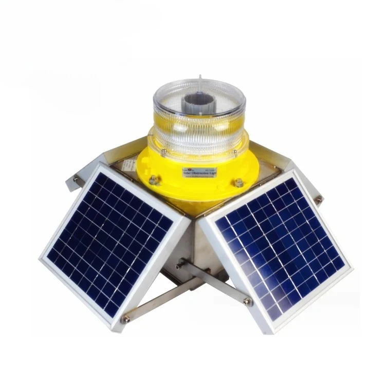 Airport Navigation Light High Building Warn Solar Lighting System Runway Lamp Taxiway Lights with GPS Bird Repellent