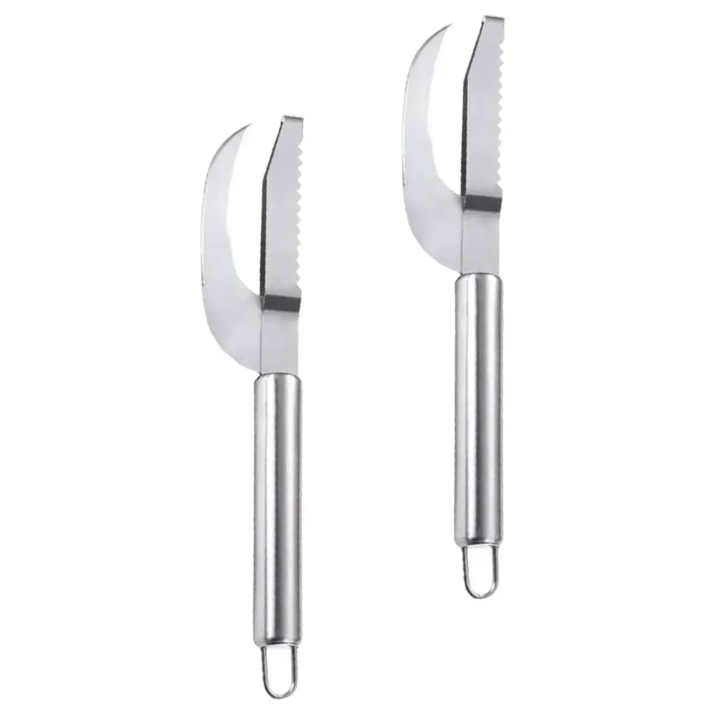 

2Pcs Remover Kit Stainless Steel Scaler Reusable Remover Tool Reusable Kitchen Gadget Practical Fish Descaler