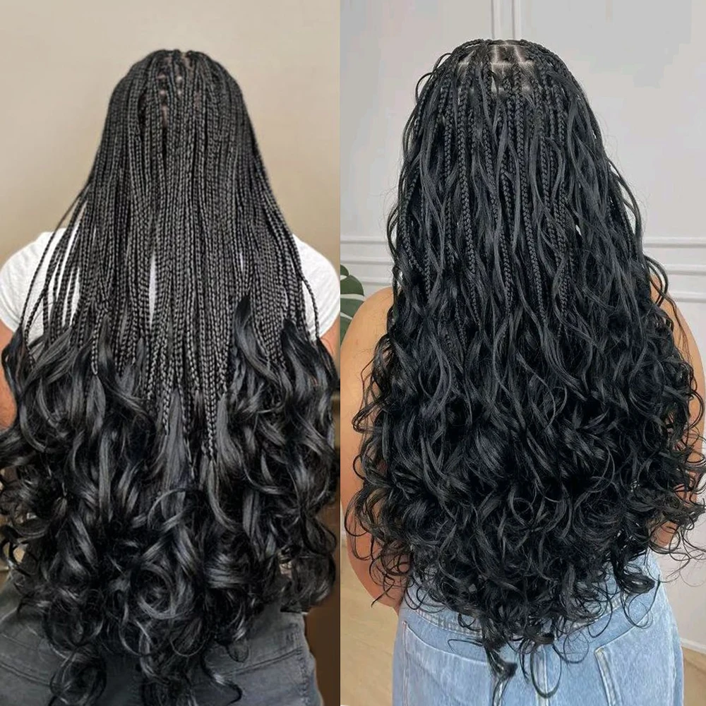 6PCS 28inch Pre-Stretched French Curl Braiding Hair Extensions for Women Loose Wave Synthetic Crochet Braids Spiral Curl