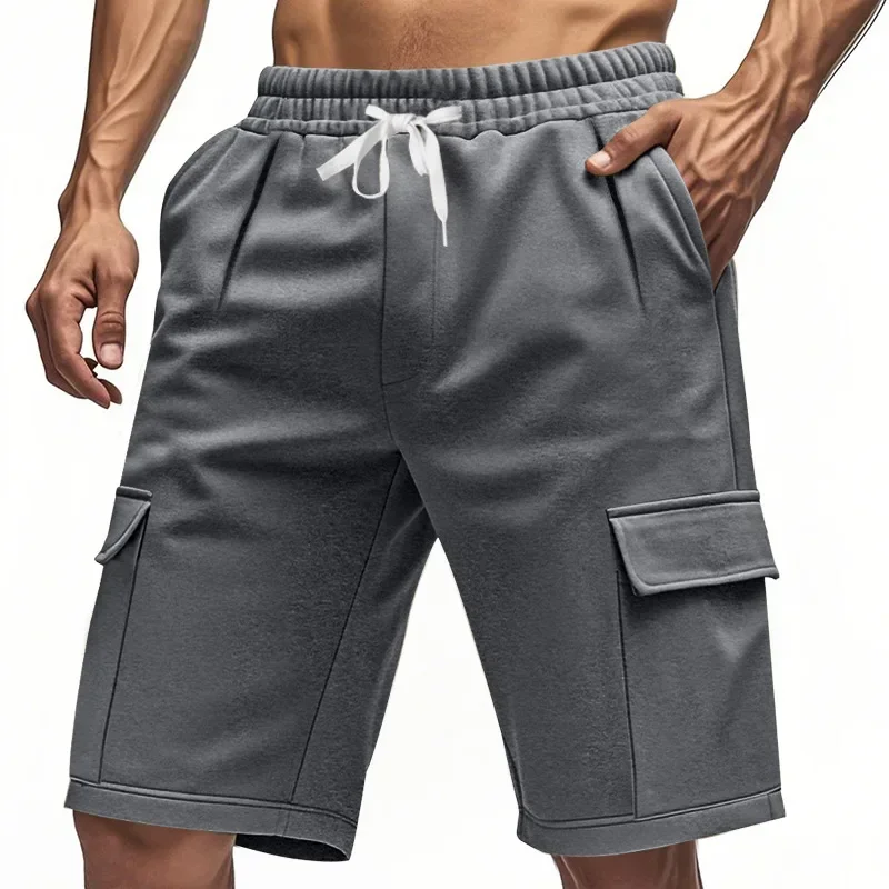 Sports five-point pants men's summer breathable and skin-friendly loose squat jogging casual multi-pocket tooling shorts