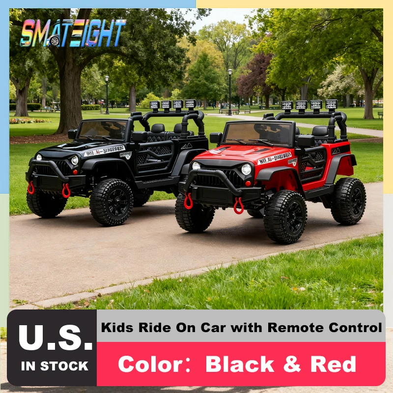 24V キッズライドオンカー、400Wモーター、四輪サスペンション、速度調整可能、USB、MP3、音楽、Bluetooth、3歳以上の男の子と女の子向け。
