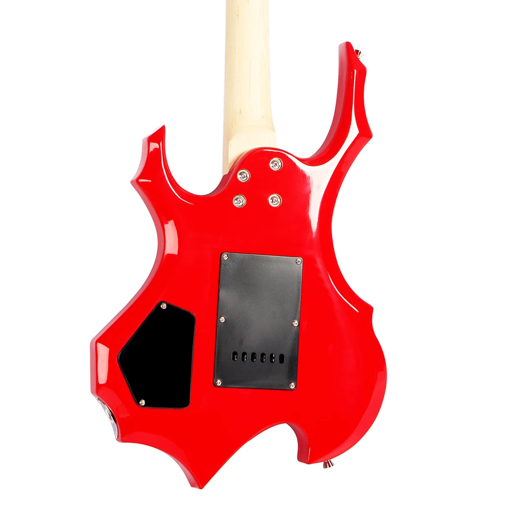 IRIN Red Electric Guitar 24 Frets Maple Neck Flame Electric Guitar Set with Picks Amp Strap Guitar Accessories