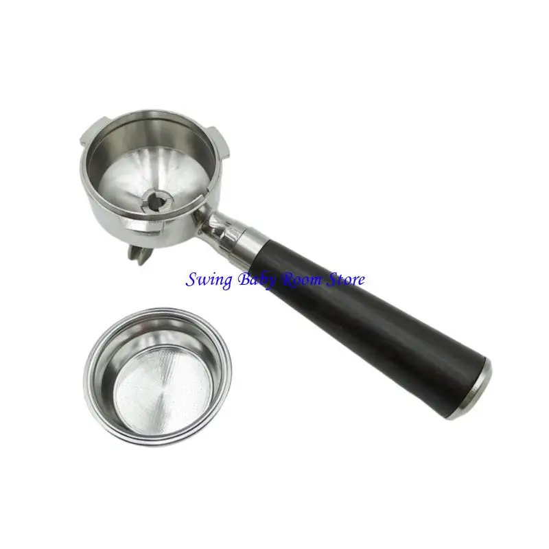 K1ADナチュラルウッドハンドルコーヒーポータフィルター58mmエスプレッソ醸造デバイスに適しています