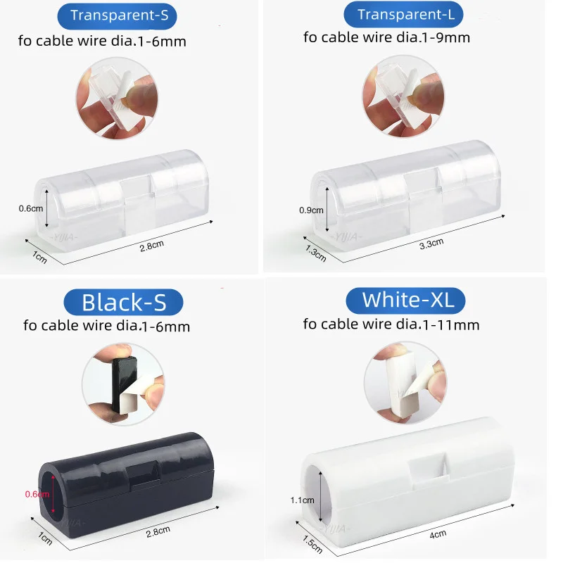 Evaluréinitialisation Snap DstressWire Holder, Auto-adhésif Cable Partners Clamp, Office Deak, Câblage Accessoire, Gestion, 16/20Pcs