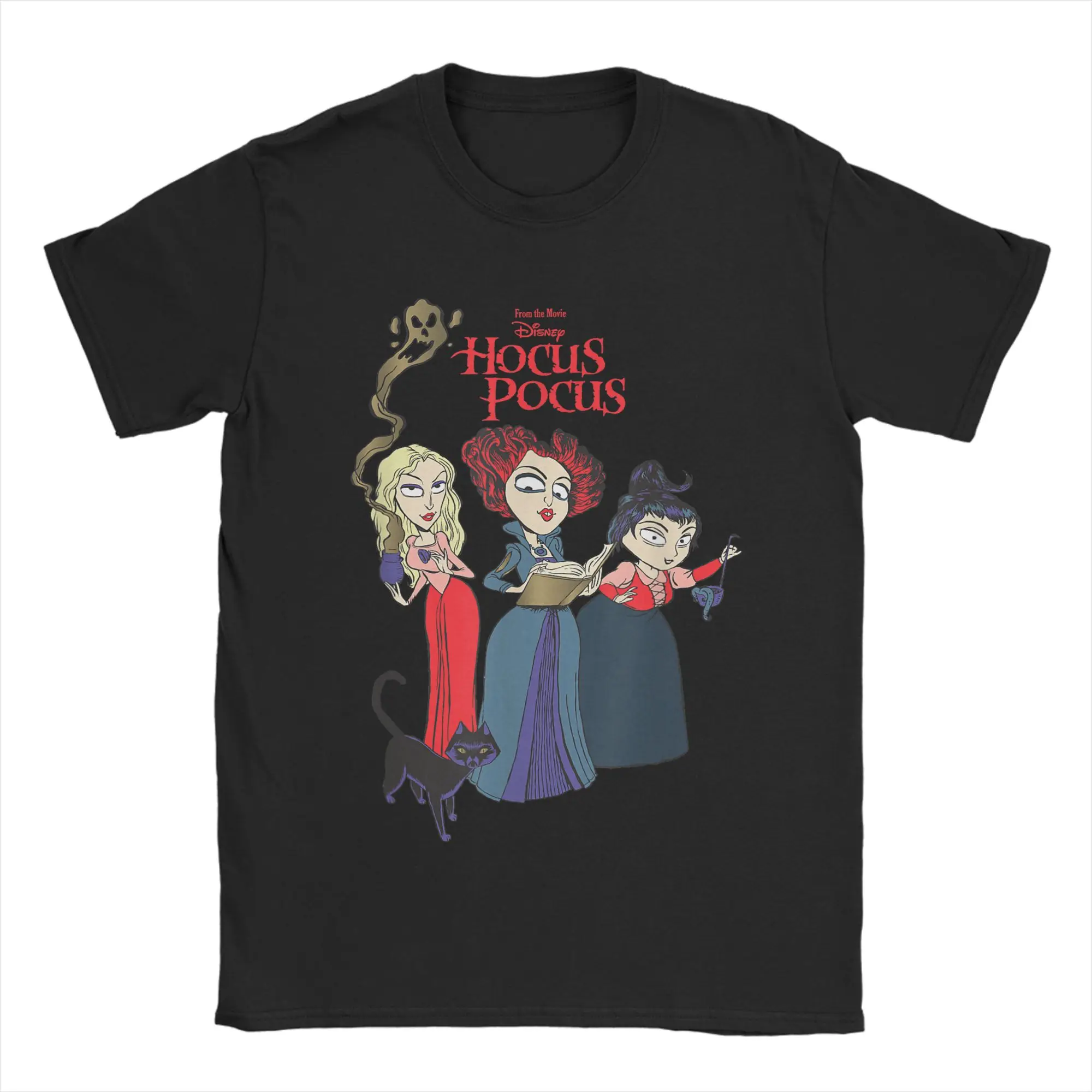 

Футболка Hocus Pocus Sanderson Sisters Witch, лето 100, хлопковые футболки для взрослых, новинка, футболка с короткими рукавами
