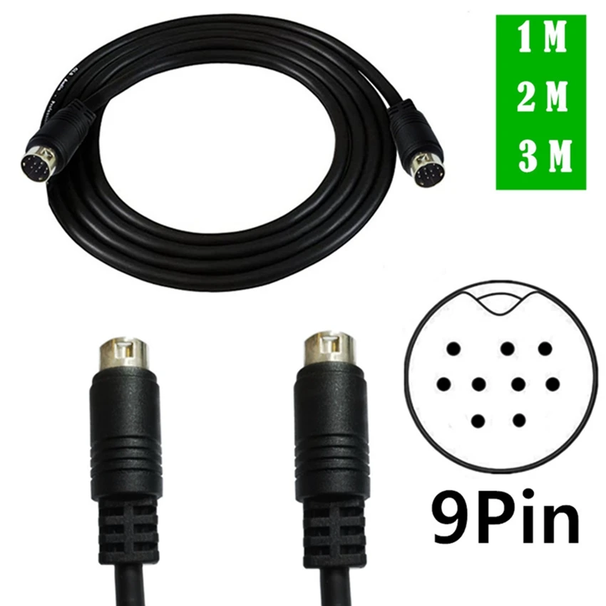 Mini Din 9-pin Male to 9-pin Male Audio Input Cable 1m 2m 3m Compatible Video Games, sound cards, audio equipment