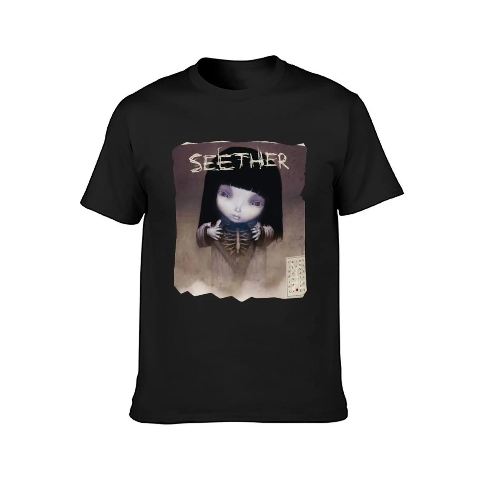 Seether Fashion Shirts Black Summer Custom Short Sleeve Tee Top T-Shirt Short sleeve tee blacks customs mens t shirt graphic