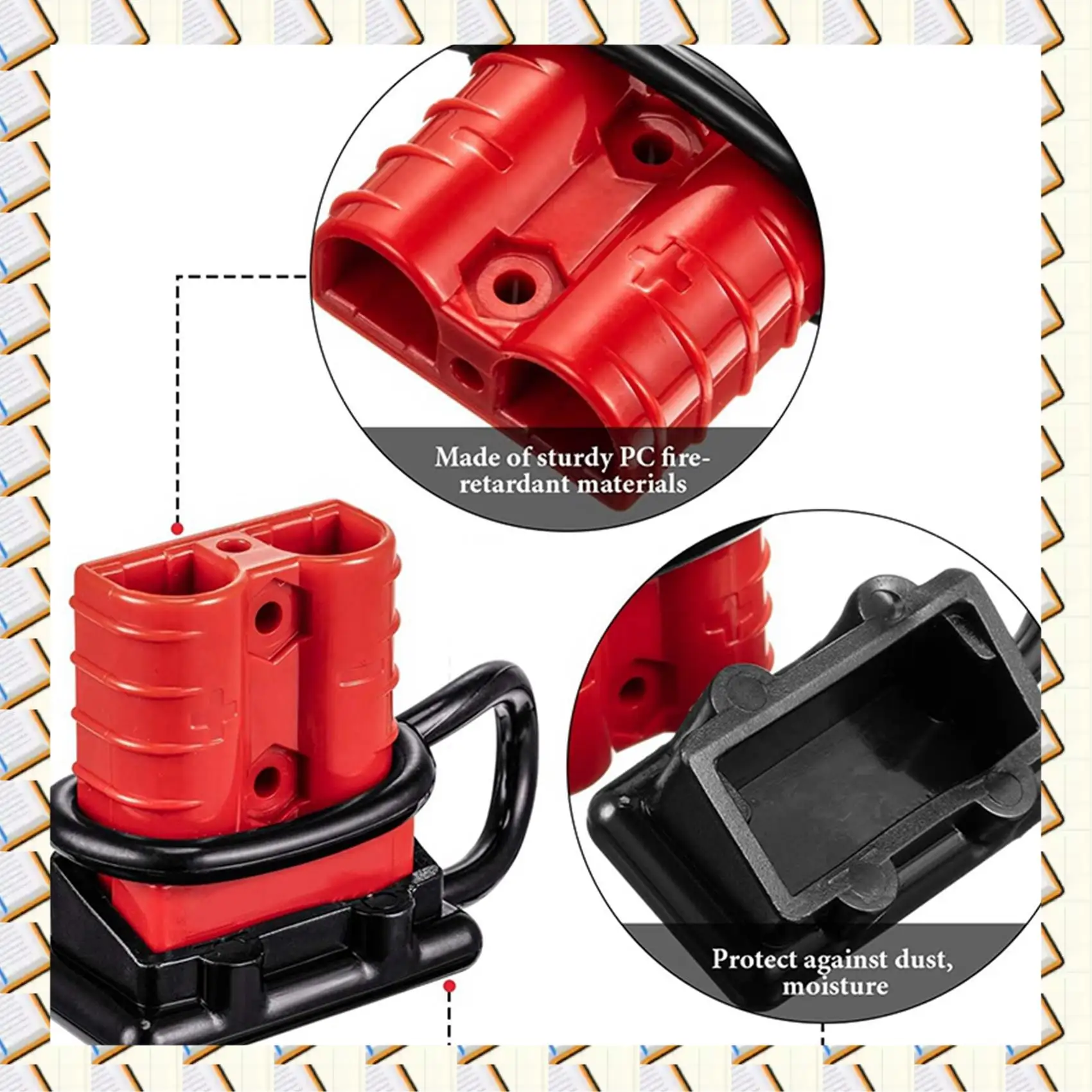 

A14M 12 комплектов, 6-10 калибра, быстрый разъем для аккумулятора, 50 А, 12-36 В, комплект быстроразъемных вилок для жгута проводов, быстрая вилка для аккумулятора A