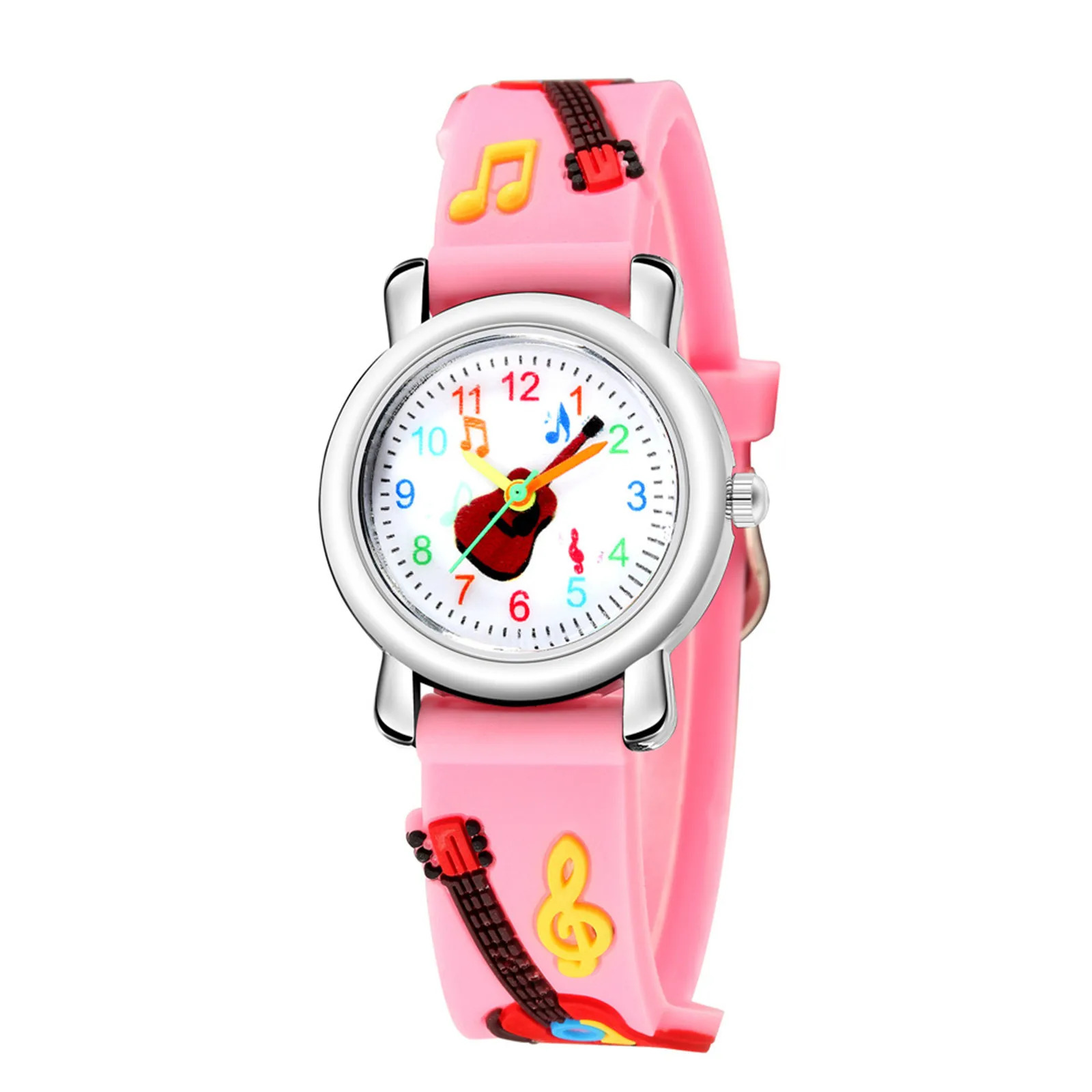 Girls Cartoon Children'S Watch Fashion And Trendy Safety Silicone Strap Women'S Quartz Watch Ladies Circular Small Dial Clock