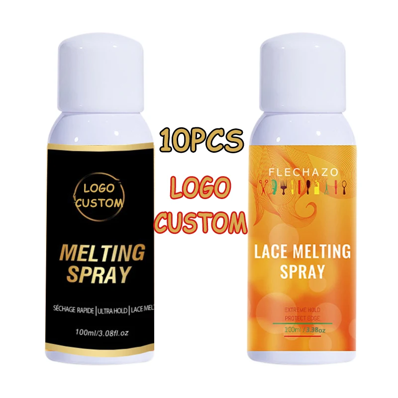 Spray per fusione del pizzo Personalizza il logo 10 pezzi Spray per fusione del pizzo per parrucche in pizzo Spray per legare il pizzo Spray per colla per pizzo Spray per colla per pizzo