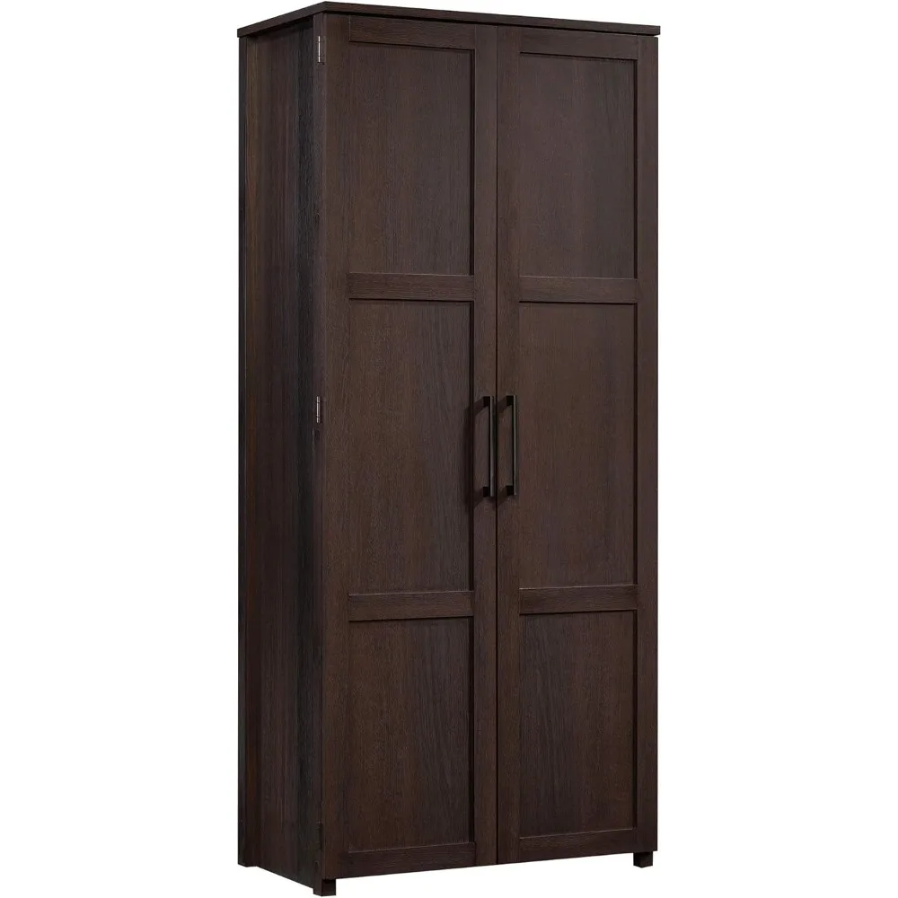 

HomePlus Dakota Oak Finish Storage Cabinet Pantry Kitchen Organizer Wood Grain Look Free-Standing Space Saver for Utensils & Mor