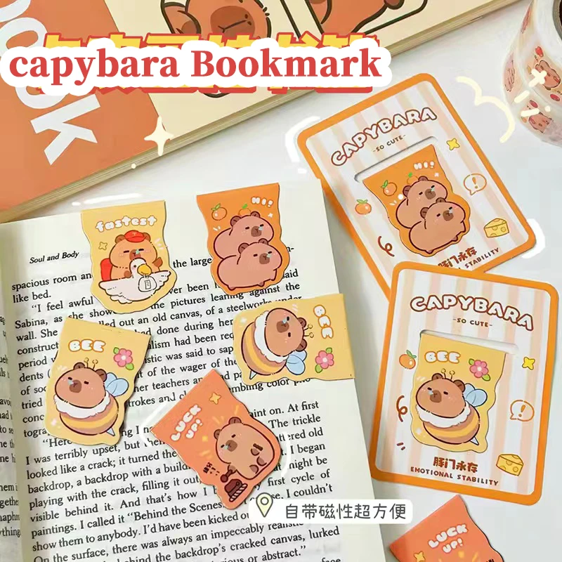 School supplies Aesthetic stationery school useful book accessories book pages marker Index bookseparators capybara bookmark