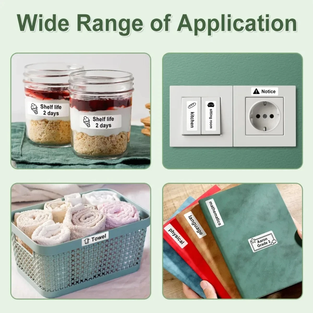 La carta termica per etichette da 50x40 mm è adatta per piccole imprese, case, uffici, vacanze fai da te e altri materiali di consumo per stampanti portatili