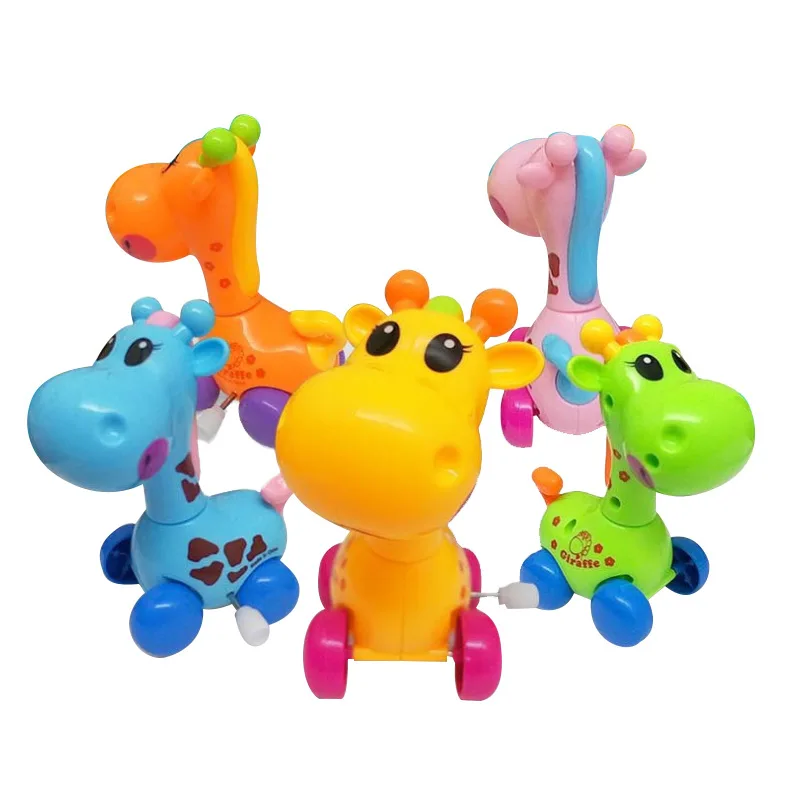 New Children's Clockwork Winding Jumping Little Cut Giraffe Mini Gift Cartoon Animation Fun Prize Toy Gift