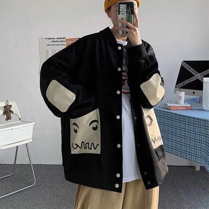 

Loose Fit Casual Sle Hong Kong Faion Men's Jaet plus Size 300 Pou Autumn Collection Trendy Outerwear for Teens