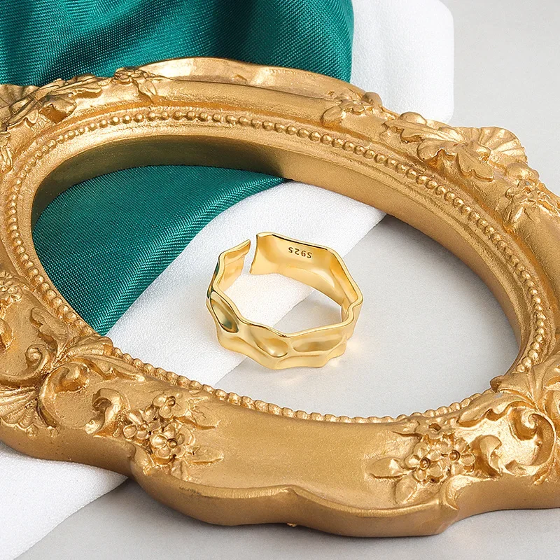 Silver Color Irregular Simple Adjustable Rings For Women Daily Party Fashion jewelry Accessories Gifts Wholesale
