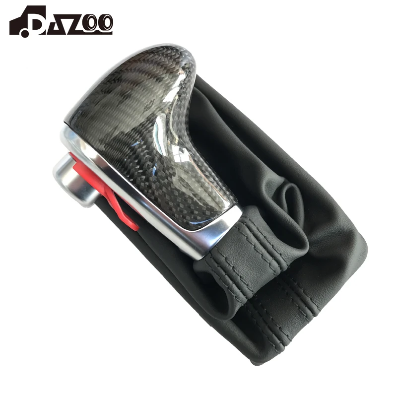 

For Audi A6 C6 2006-2011 Automatic Carbon Gear Shift Knob With Leather Boot 4GD713139 Car Accessories