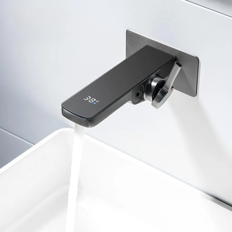 

All copper, wall type, concealed installation, faucet, digital display, hot and cold water, basin, pre-embedded