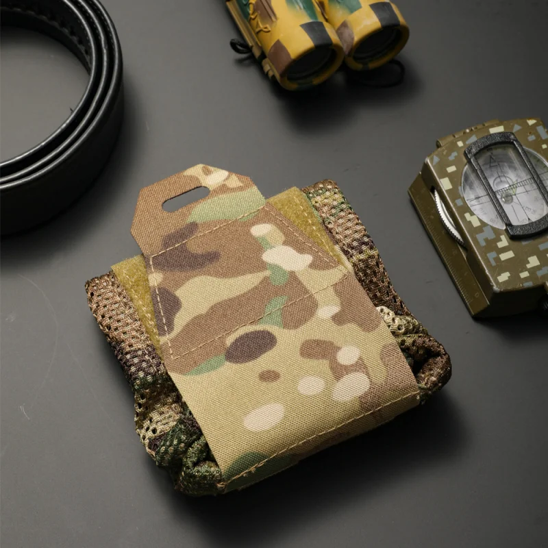 Outdoor Tactical Waist Bag Mini Roll Up Mesh Dump Pouch Bag Foldable Recycling Bag