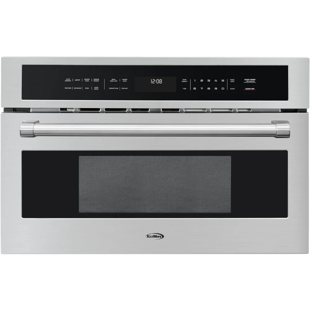 KM-CWO30-SS Built-in Microwave with Convection Oven and Air Fryer, 1000W Power with 10 Levels, UL Listed Capacity