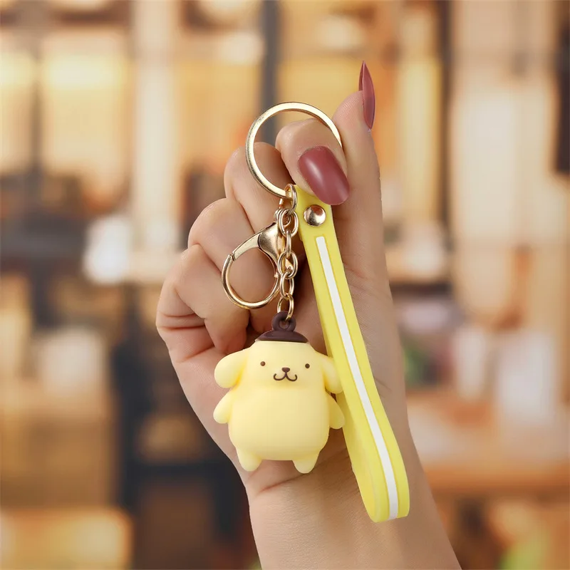 14 Styles Kawaii Cinnamoroll Pompompurin My Melody Kuromi Xo  Cute Car  Anime School Bag Keychain