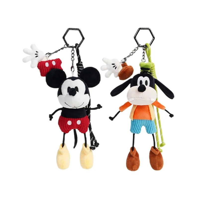 Novo Boneco de Pelúcia Kawaii Mickey, Pingente de Mochila Cartoon Goofy, Acessórios para Chave de Carro, Presente de Aniversário para Crianças