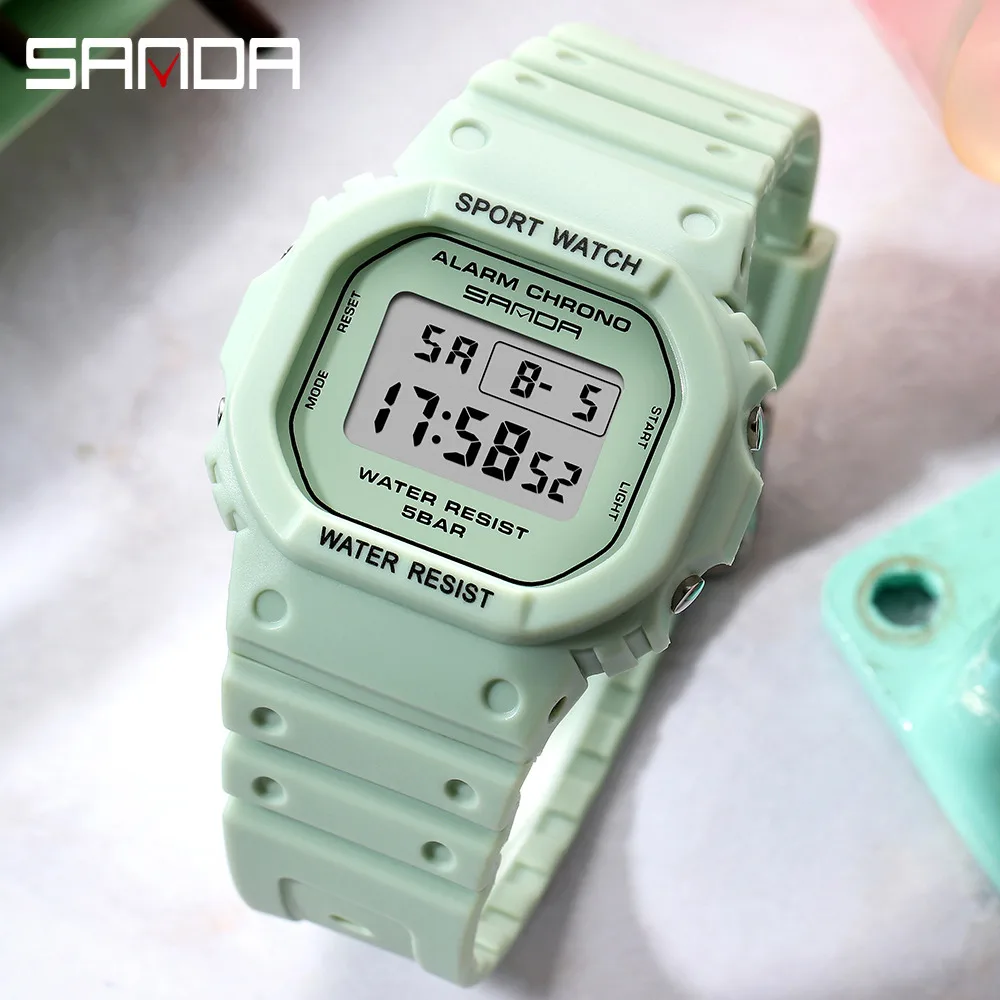 SANDA-reloj deportivo Digital para hombre y niña, pulsera luminosa electrónica, resistente al agua, estilo Ms, 2024G