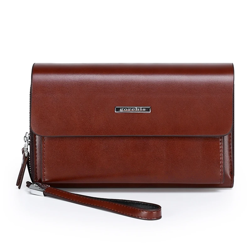 Men Clutch Bag Men's Long Purse Large Capacity Men's Wallets Cell Phone Pocket Passcard Pocket High Quality Wallet Bags For Men