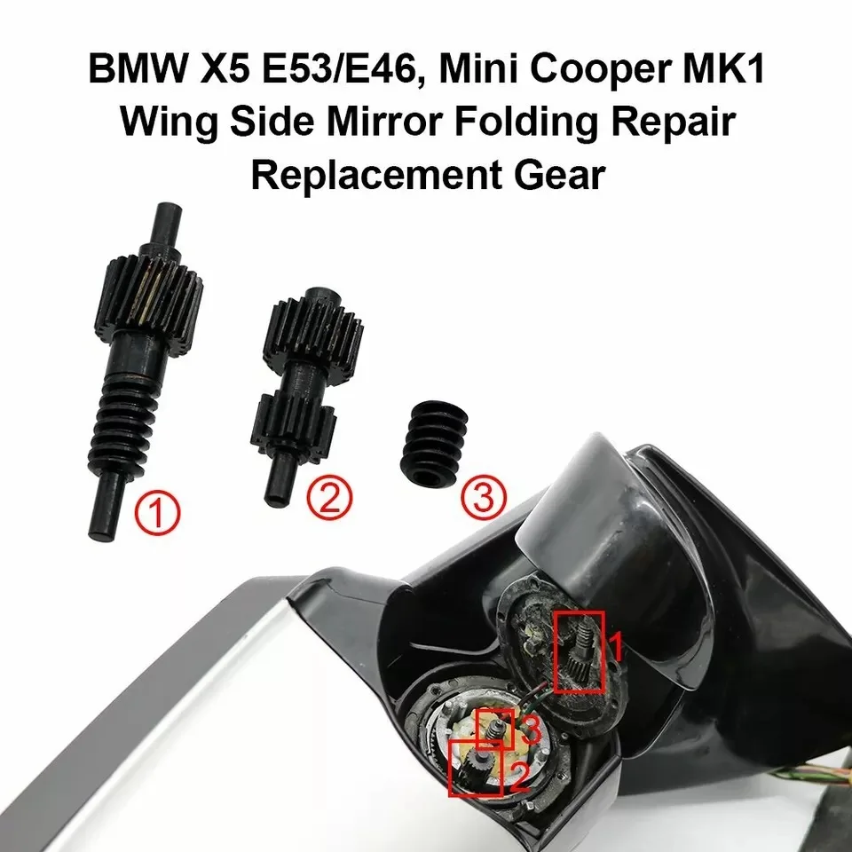 Wing Side Mirror Folding Repair Replacement Gear FOR BMW X5 E53 E46 MINI COOPER MK1