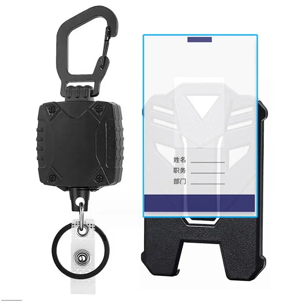 Выдвижной ремешок, держатель для удостоверений личности, сверхмощный выдвижной ремешок для катушки для значка с карабином, брелок для удостоверения личности для значков