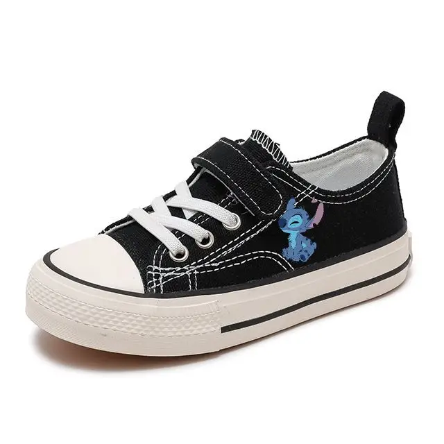 Zapatos de lona Lilo Stitch para niña y niño, zapatillas deportivas de dibujos animados, informales de Disney, cómodas, tenis con estampado