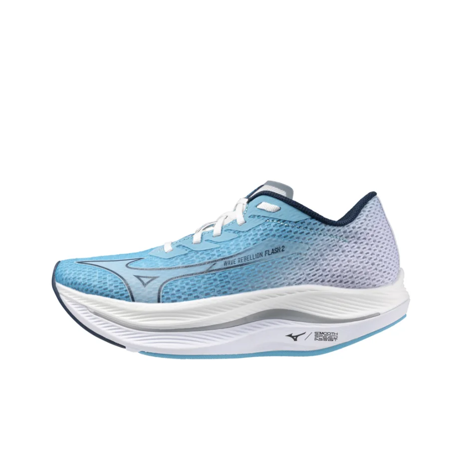 Mizuno Wave Rebellion Flash 2 Running Shoes Women's Low Top Blue/White J1GD243571