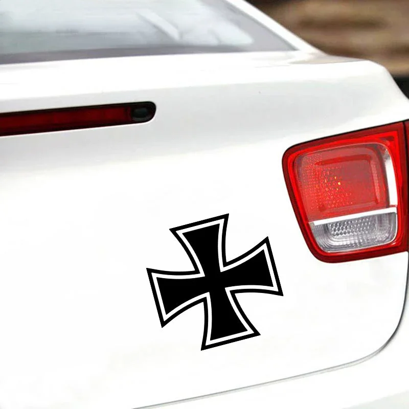 Car Stickers for Iron Cross Creative Sunscreen Occlusion Scratch Decals Waterproof Die Cut Refrigerator Car Accessories Stickers