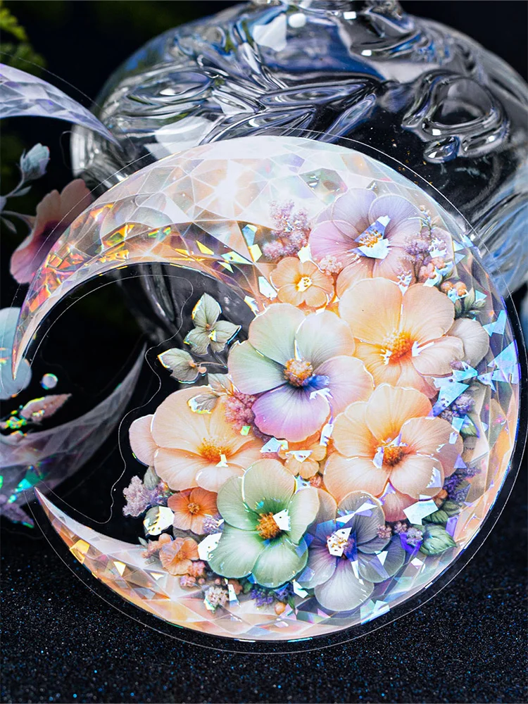 Pack d'autocollants 6 pièces/sac, paquet d'autocollants hibou irisé en PET, pour manuel, Scrapbook et décoration de Journal, DIY bricolage