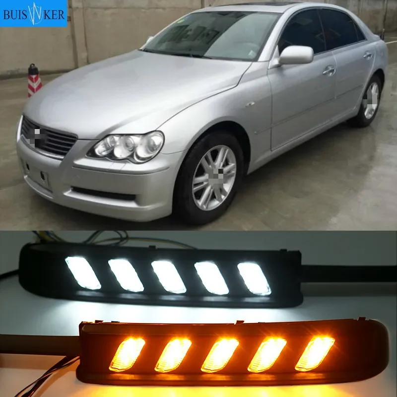 

1 Pair DRL Daytime Running Light LED Fog Lamp For Toyota MARK X REIZ 2004 2005 2006 2007 2008 2009