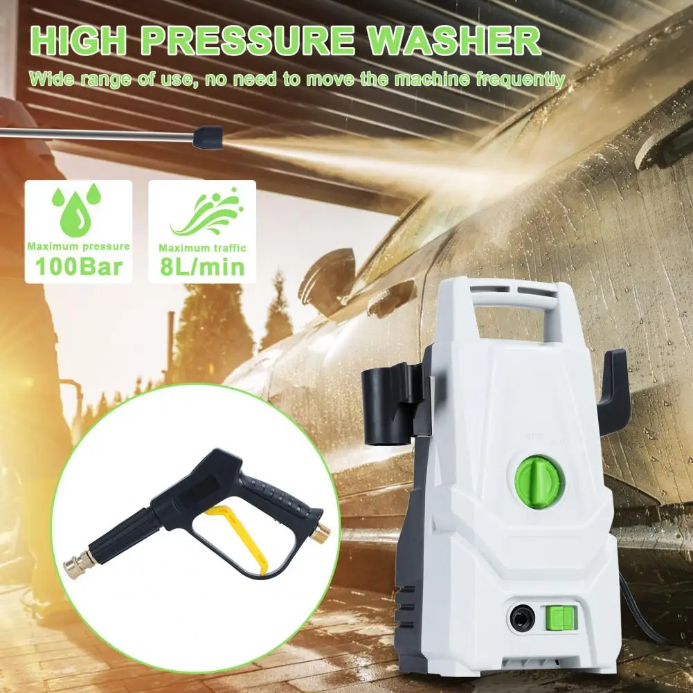 Car Washer, Electric Pressure Washer, 100BAR Power Washer with 5 Color Nozzle, 1400W High Pressure Washer Cleaner