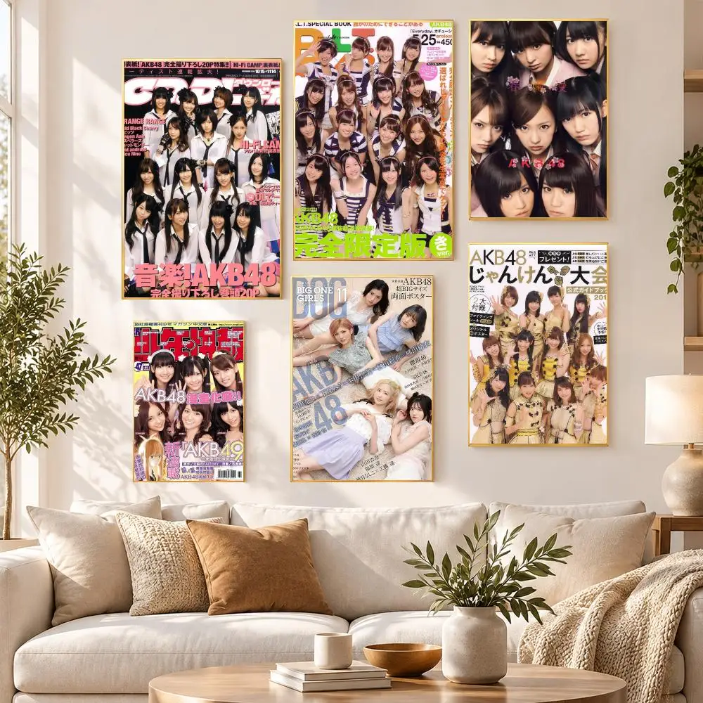 Group K-Pop AKB48 Poster HD Waterproof PP Self Adhesive Aesthetic Bedroom Dorm Gaming Room Home Decor Gift - view 2