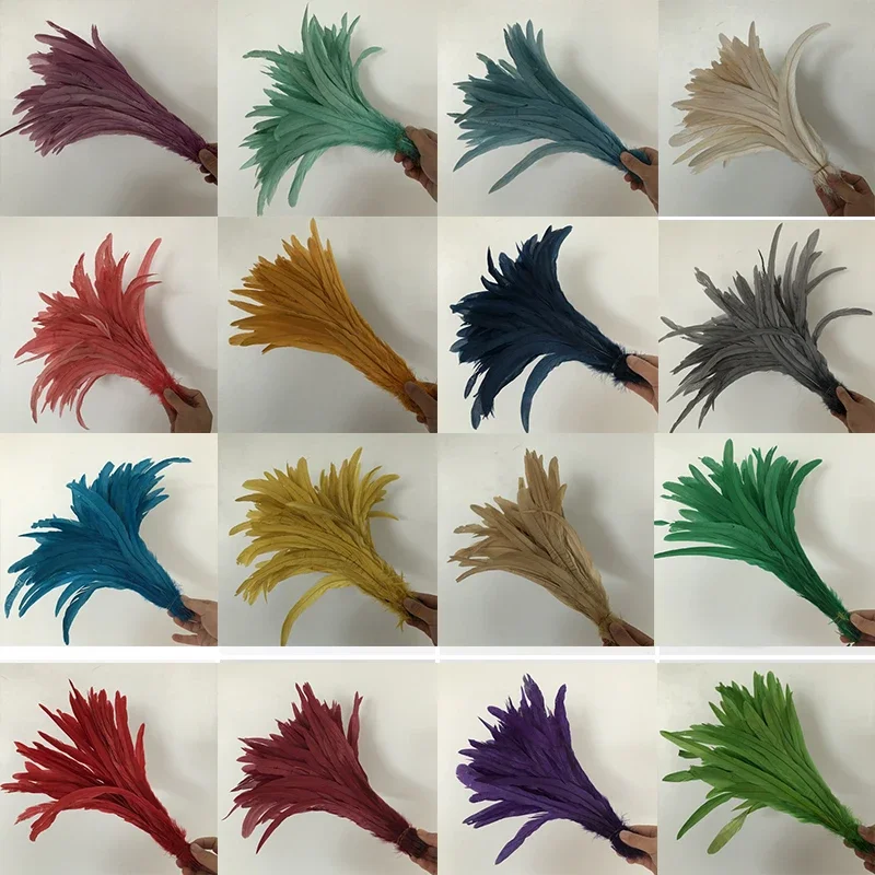 

Cking 1000PCS 20-25CM/8-10 Inches Colorful rooster coque feather Or chicken feather plumas For Carnival Jewelry Making Crafts